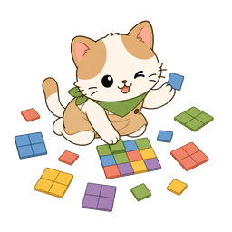 Tagomoto mascot with blocks